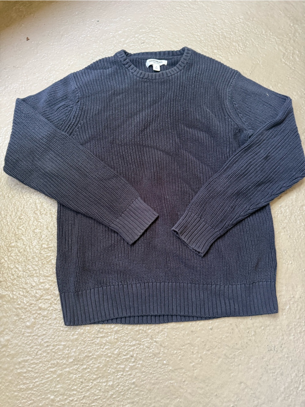 Goodthreads Navy Crewneck Ribbed Knit Sweater